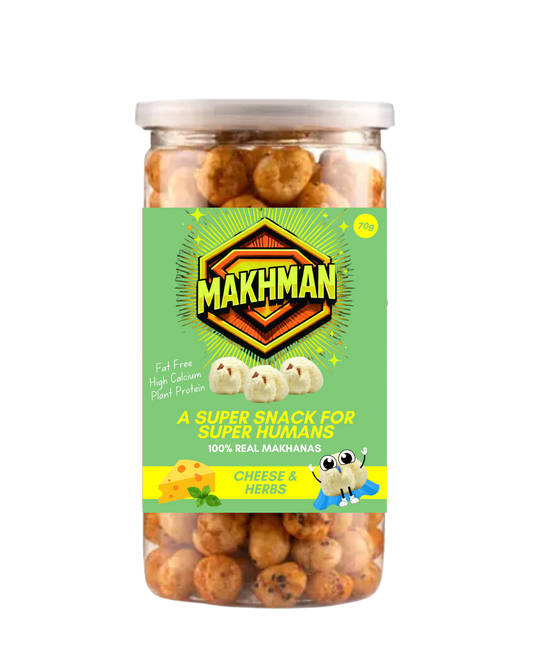 MakhMan Cheese & Herbs Foxnut (Makhana) - 70g